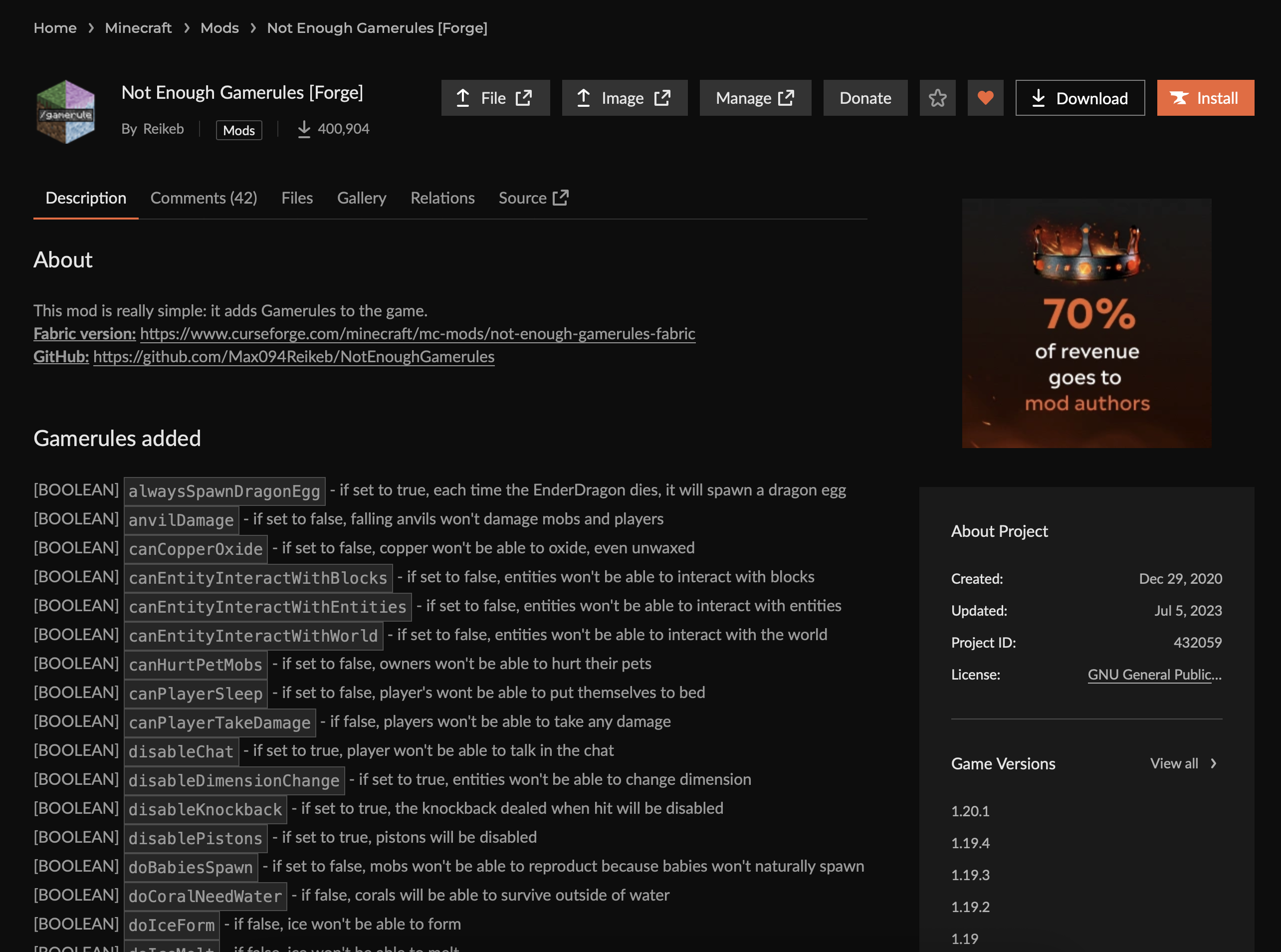 Not Enough Gamerules screenshot