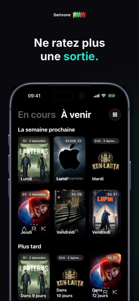 Serivore : calendrier des sorties à venir
